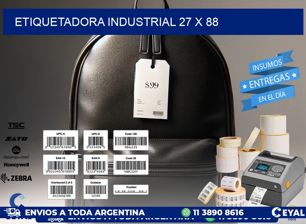 etiquetadora industrial 27 x 88