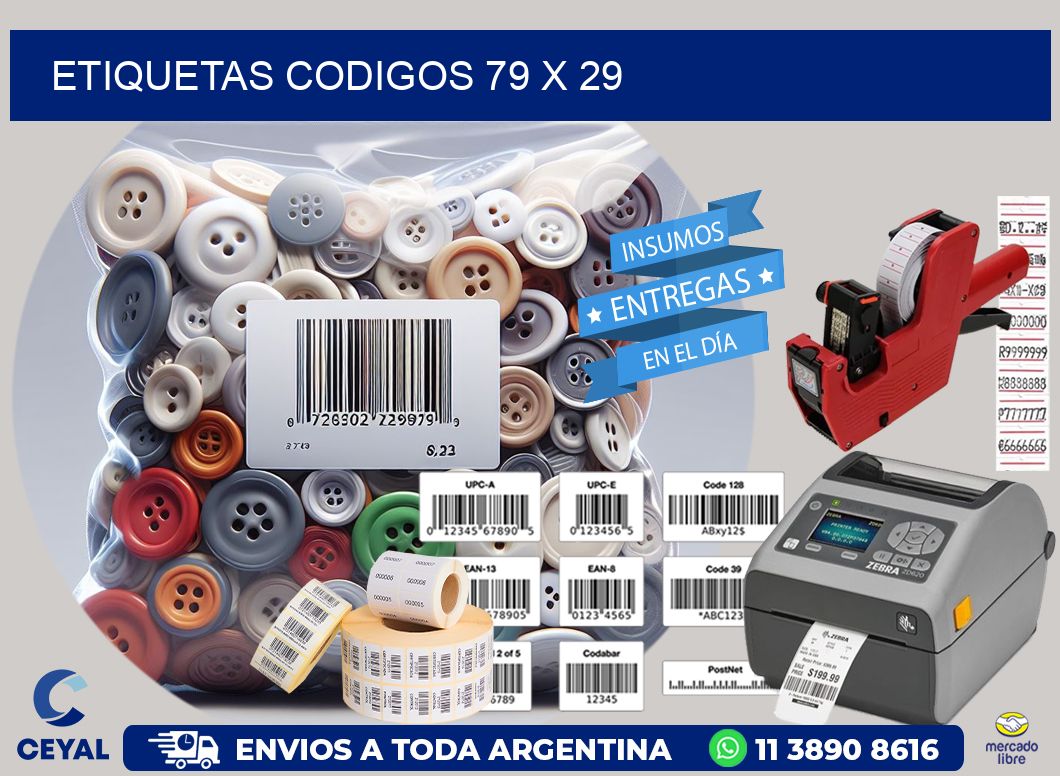 etiquetas codigos 79 x 29
