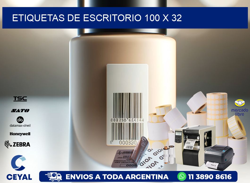 etiquetas de escritorio 100 x 32