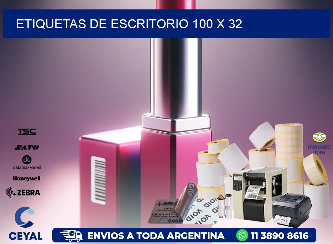 etiquetas de escritorio 100 x 32