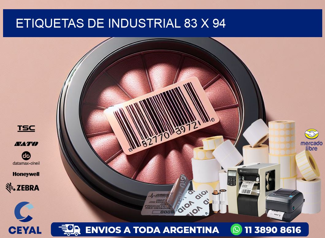 etiquetas de industrial 83 x 94