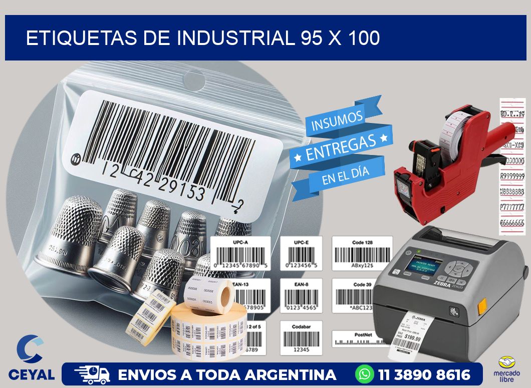 etiquetas de industrial 95 x 100