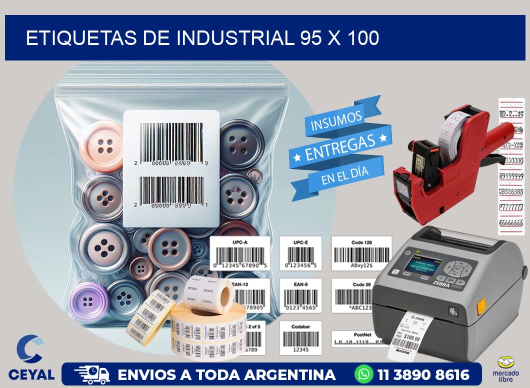 etiquetas de industrial 95 x 100