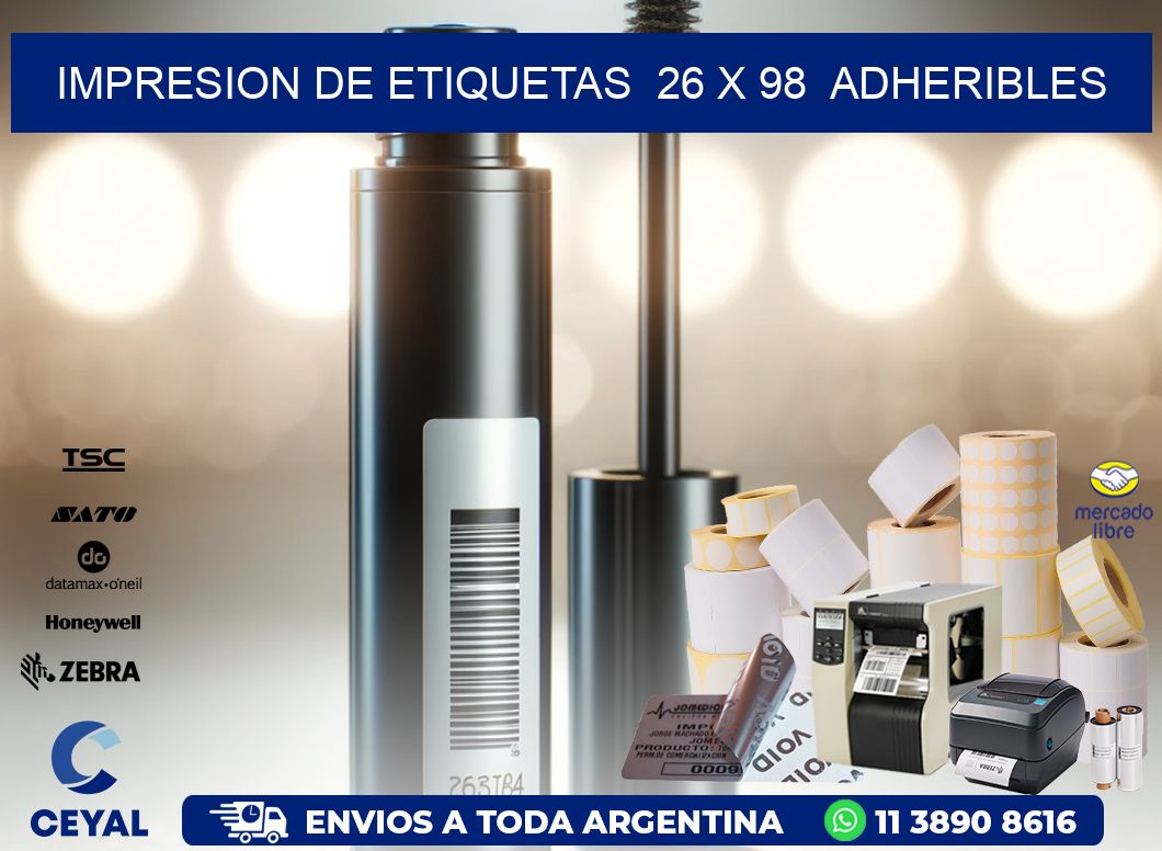 impresion de etiquetas  26 x 98  adheribles