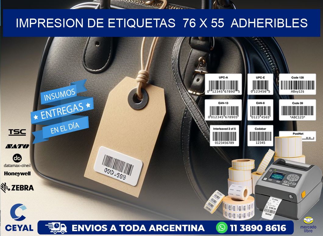 impresion de etiquetas  76 x 55  adheribles