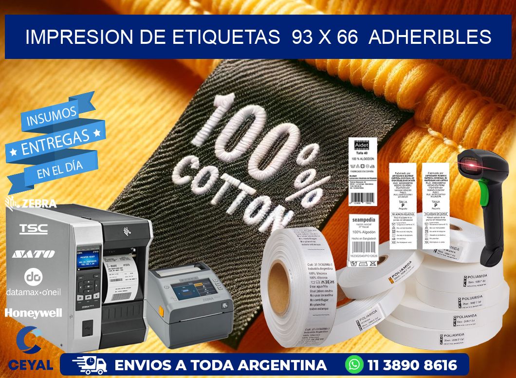 impresion de etiquetas 93 x 66 adheribles
