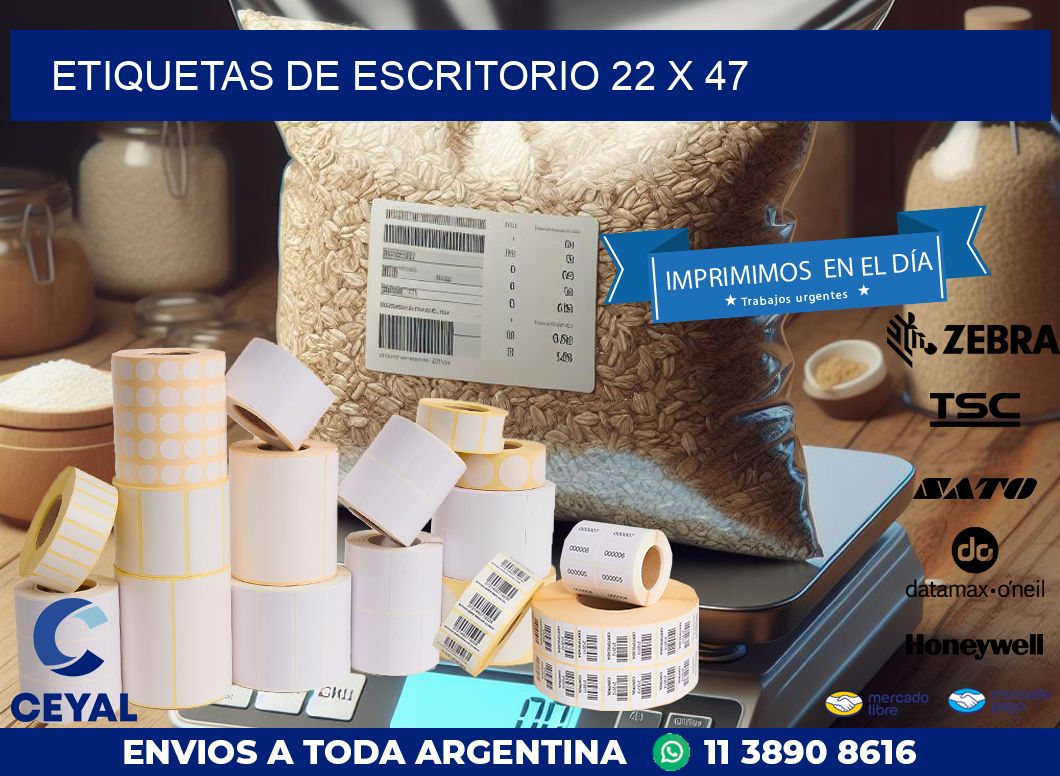 etiquetas de escritorio 22 x 47