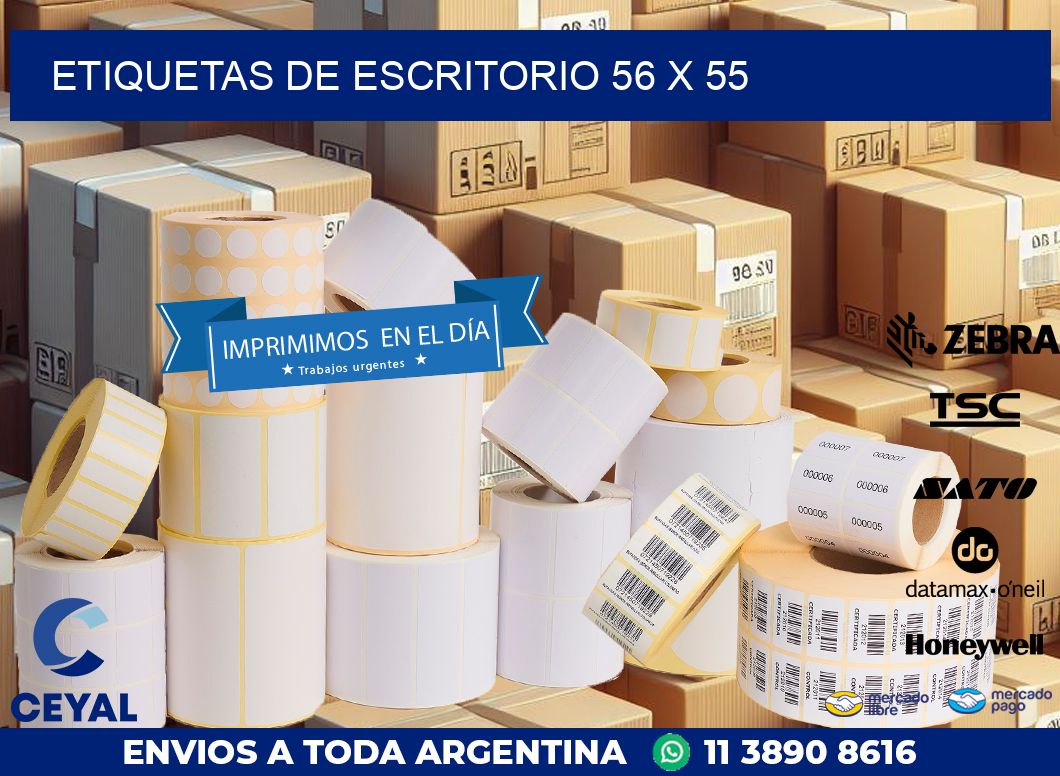 etiquetas de escritorio 56 x 55