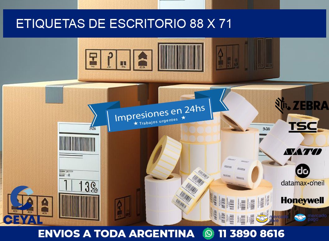etiquetas de escritorio 88 x 71