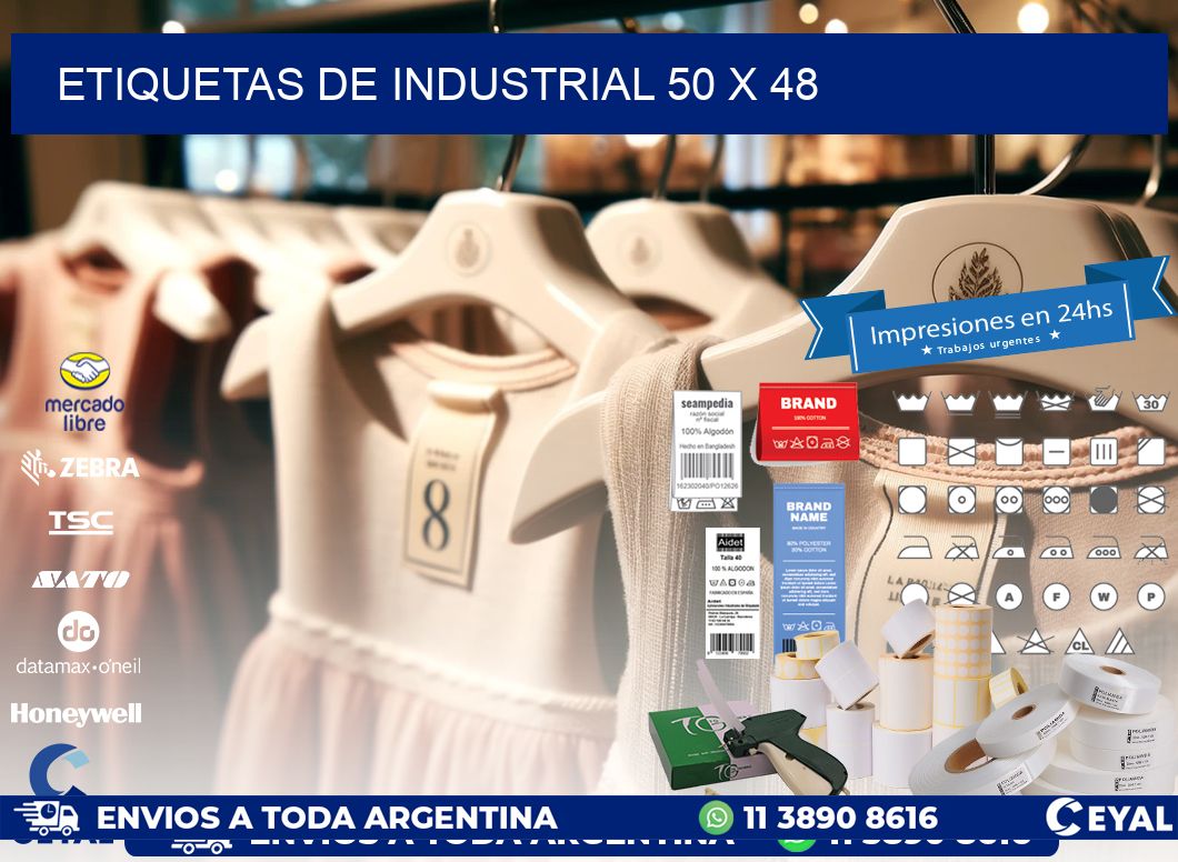 etiquetas de industrial 50 x 48