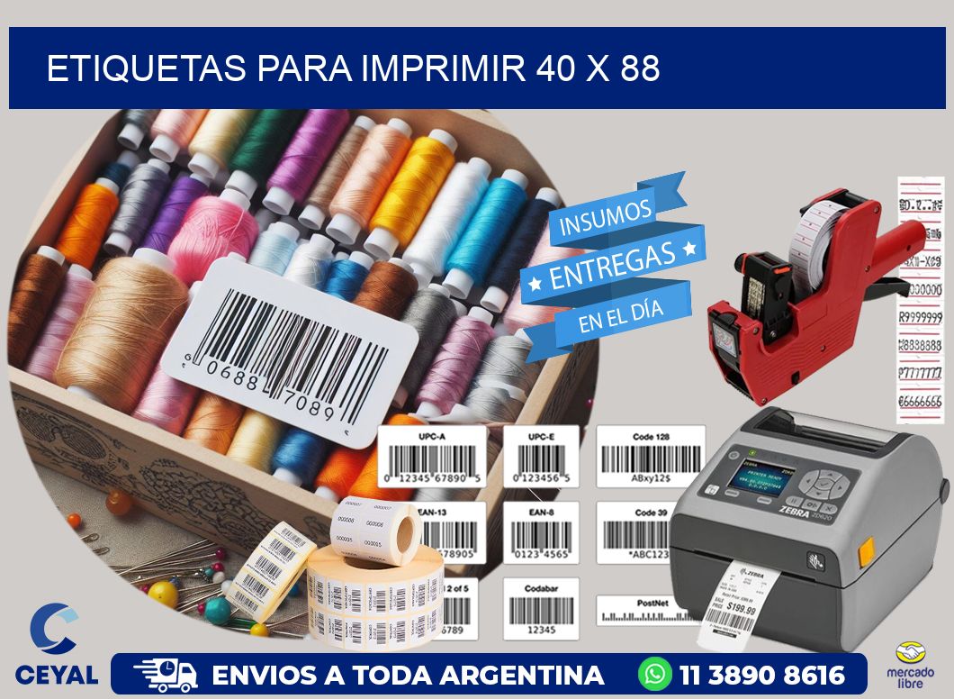 etiquetas para imprimir 40 x 88