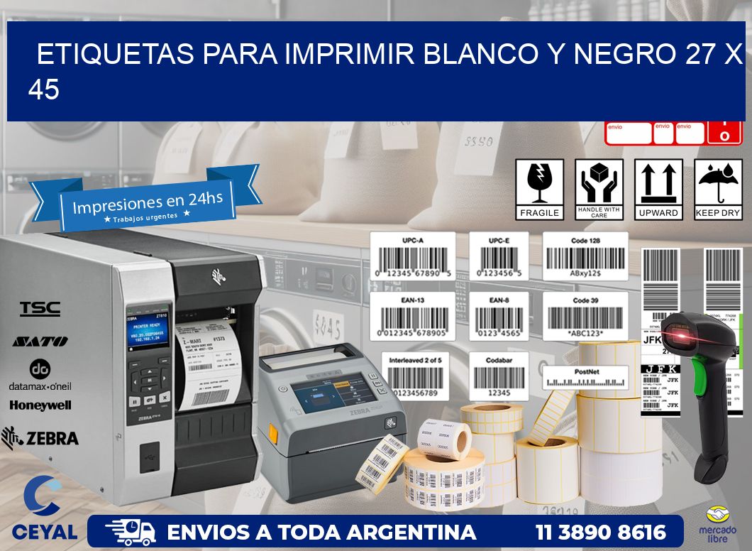 etiquetas para imprimir blanco y negro 27 x 45