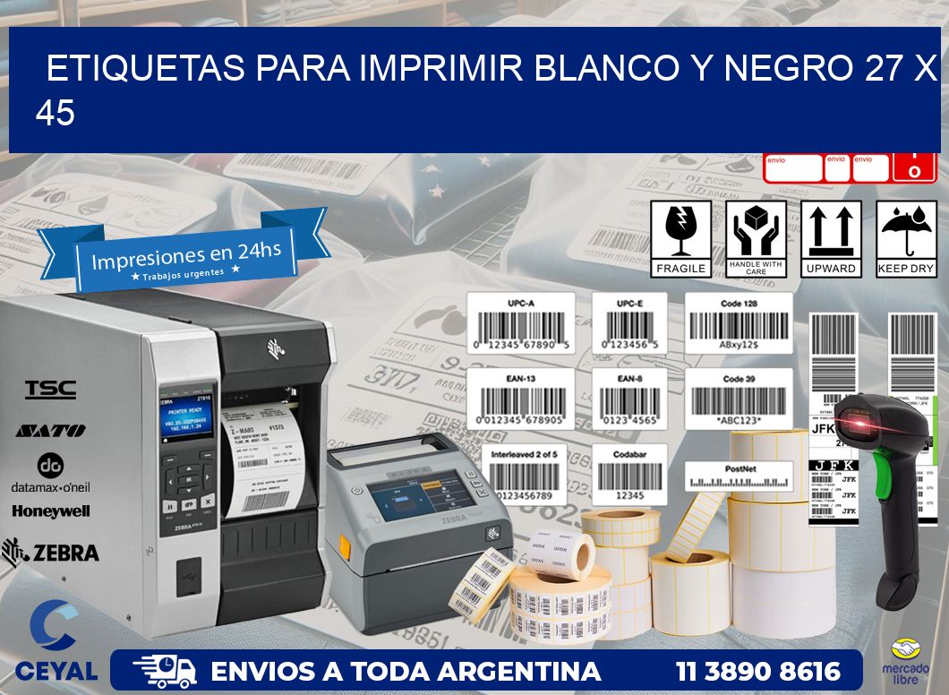 etiquetas para imprimir blanco y negro 27 x 45