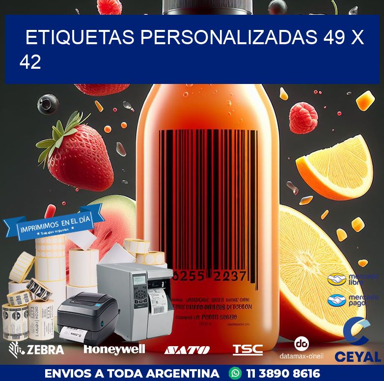 etiquetas personalizadas 49 x 42
