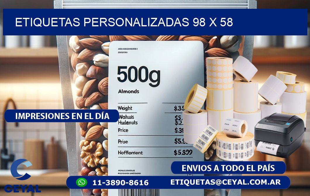 etiquetas personalizadas 98 x 58
