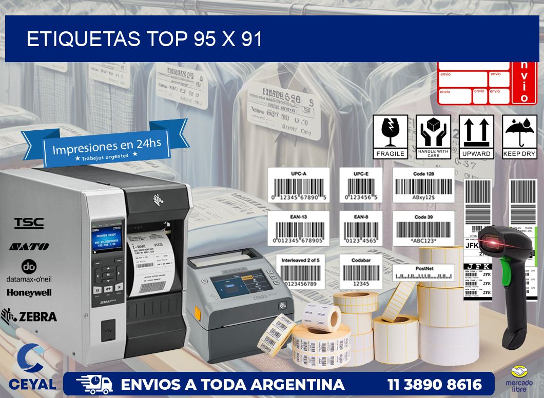 etiquetas top 95 x 91