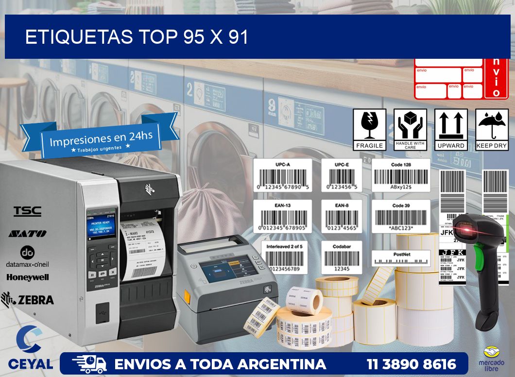 etiquetas top 95 x 91