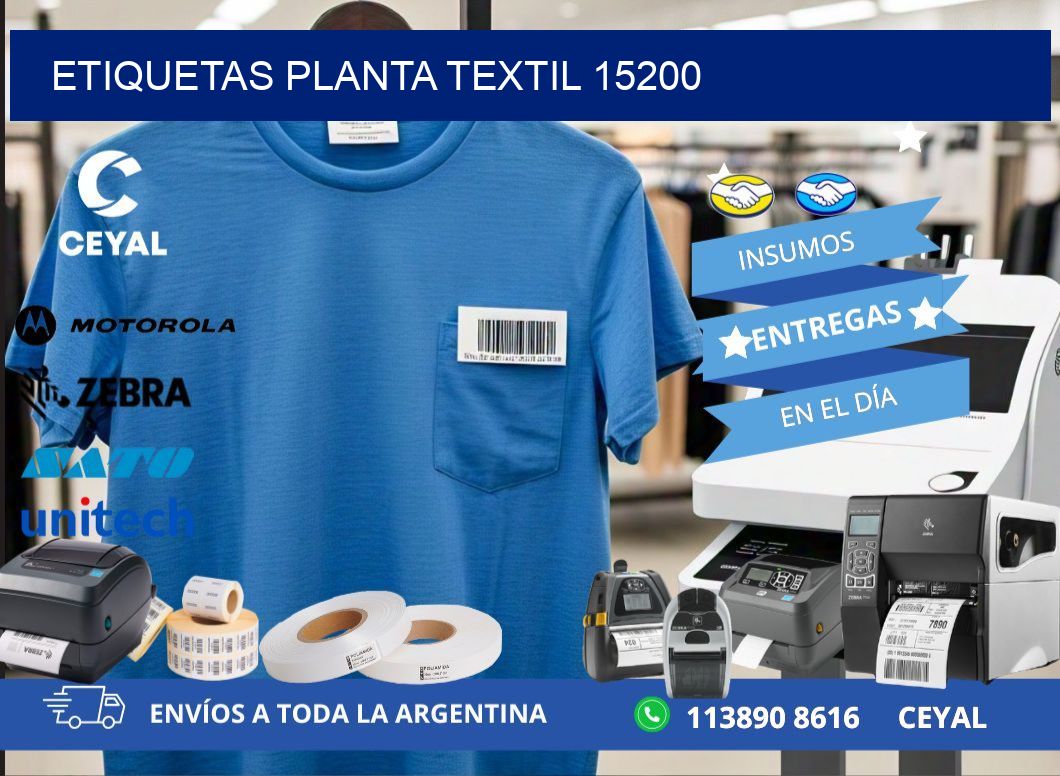ETIQUETAS PLANTA TEXTIL 15200
