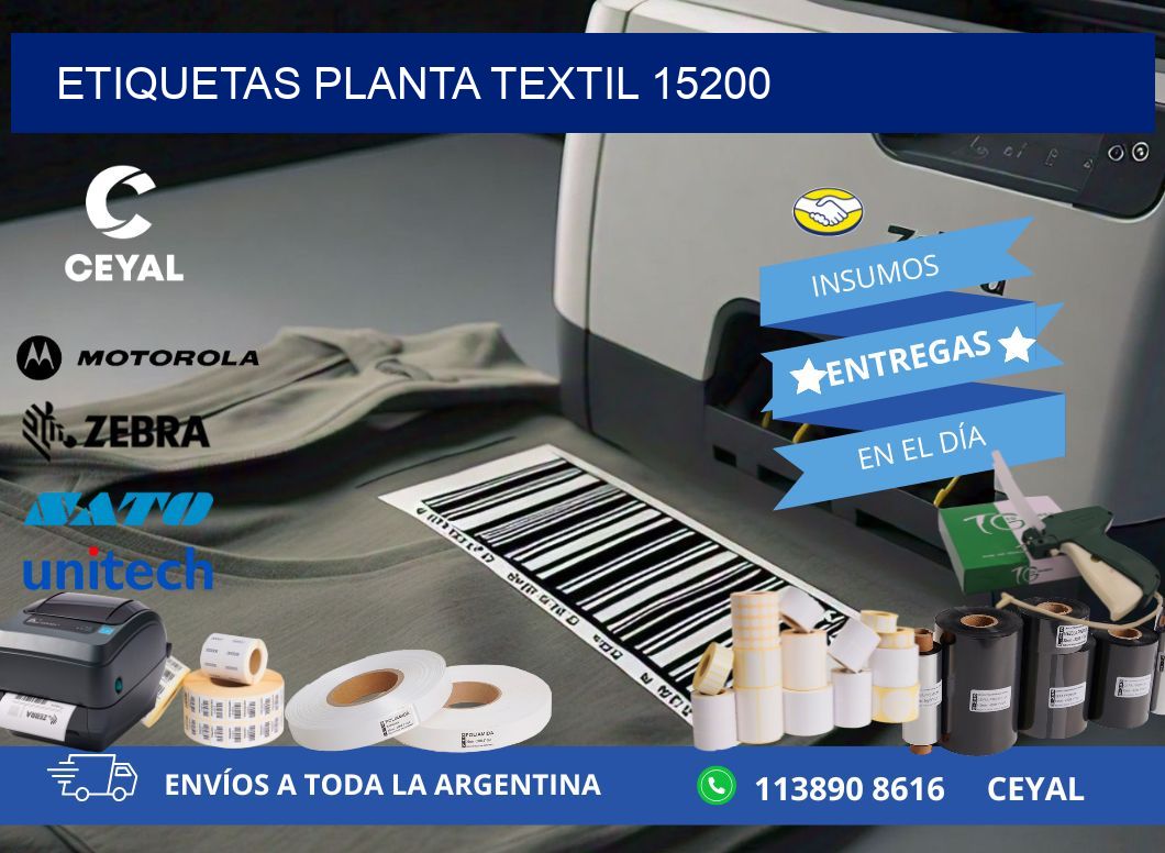 ETIQUETAS PLANTA TEXTIL 15200