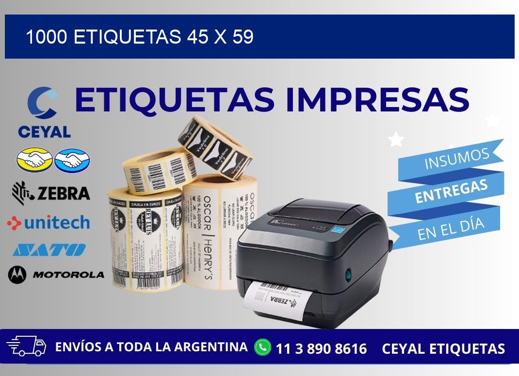 1000 ETIQUETAS 45 x 59