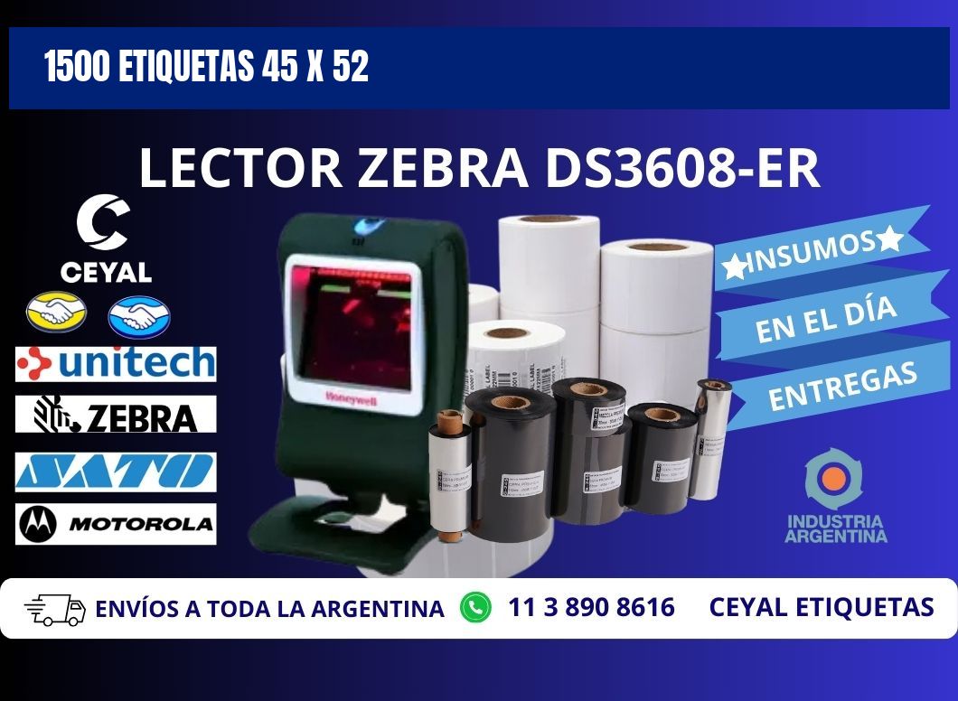 1500 ETIQUETAS 45 x 52