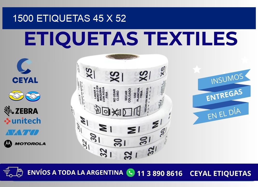 1500 ETIQUETAS 45 x 52