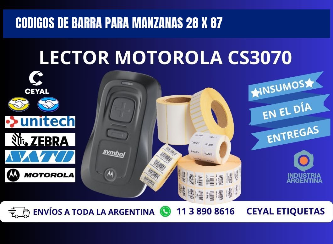 CODIGOS DE BARRA PARA MANZANAS 28 x 87