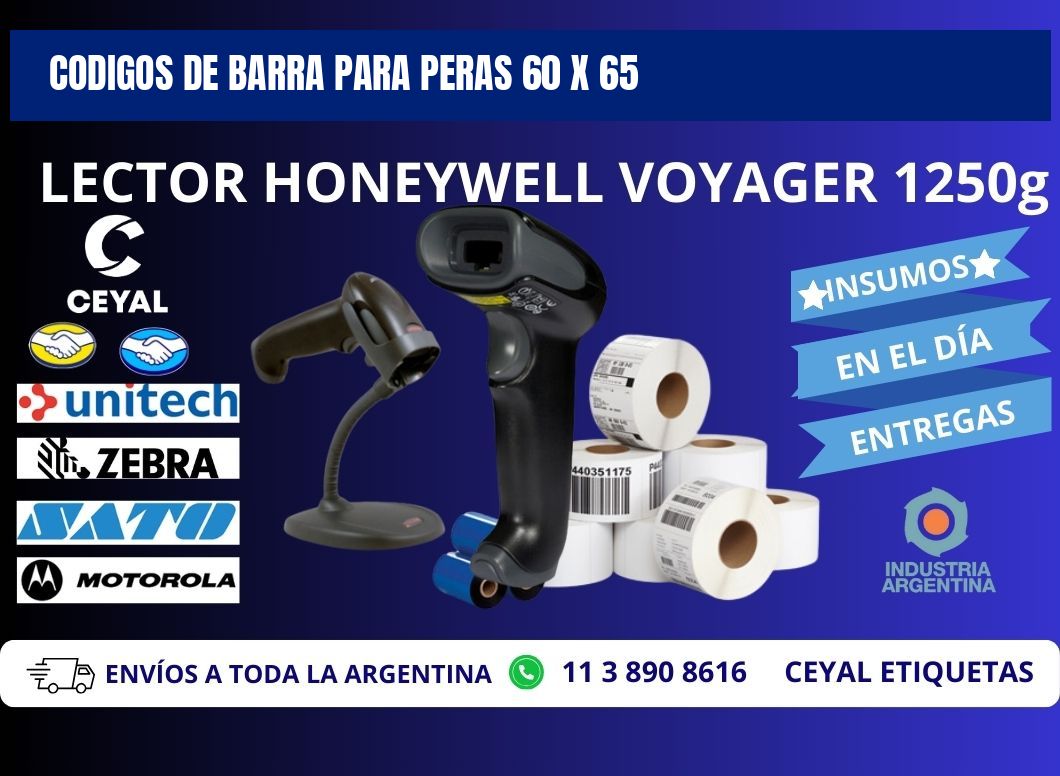 CODIGOS DE BARRA PARA PERAS 60 x 65