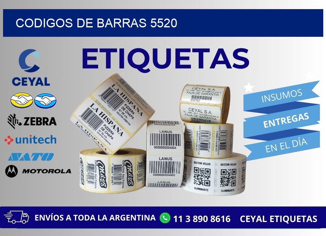 CODIGOS DE BARRAS 5520