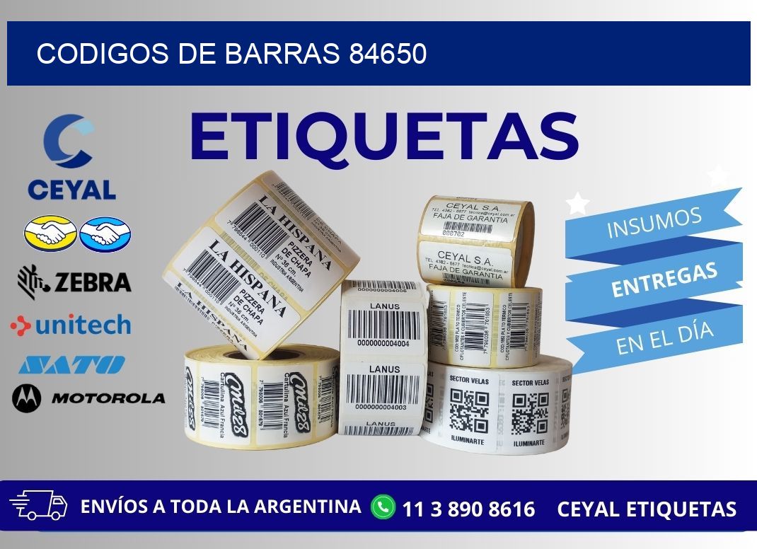 CODIGOS DE BARRAS 84650