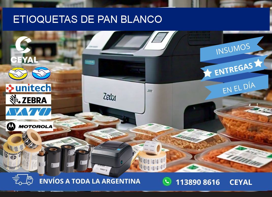 ETIOQUETAS DE PAN BLANCO