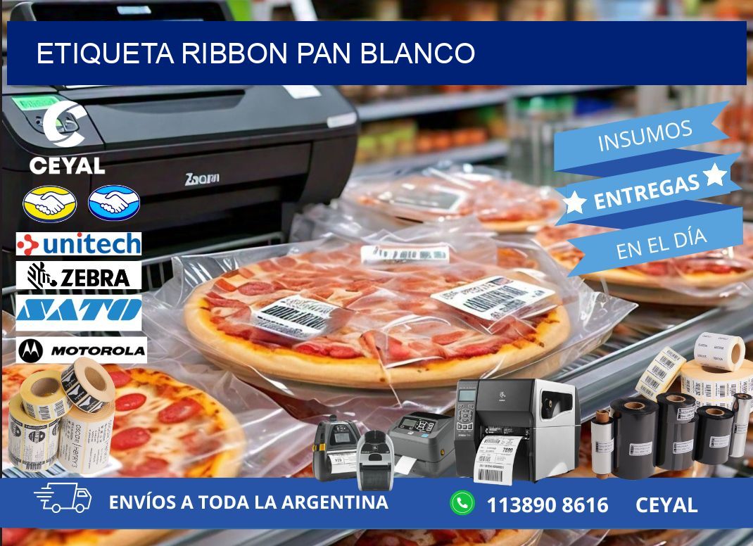 ETIQUETA RIBBON PAN BLANCO