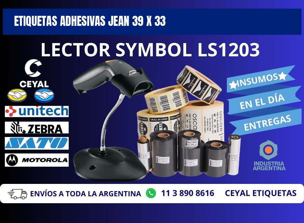 ETIQUETAS ADHESIVAS JEAN 39 x 33