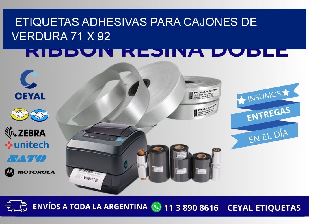 ETIQUETAS ADHESIVAS PARA CAJONES DE VERDURA 71 x 92