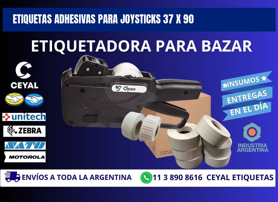 ETIQUETAS ADHESIVAS PARA JOYSTICKS 37 x 90