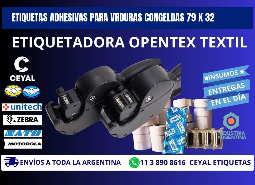 ETIQUETAS ADHESIVAS PARA VRDURAS CONGELDAS 79 x 32