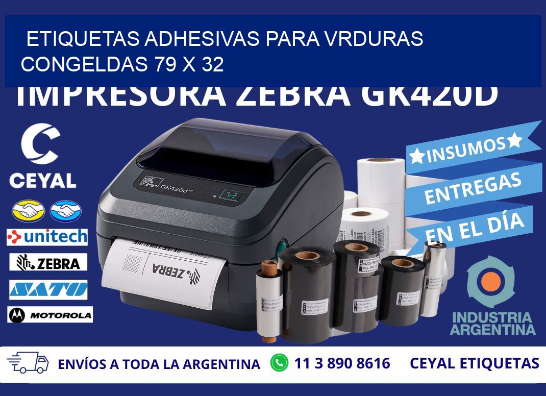 ETIQUETAS ADHESIVAS PARA VRDURAS CONGELDAS 79 x 32