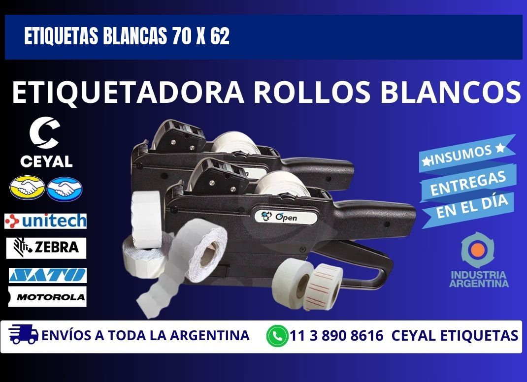 ETIQUETAS BLANCAS 70 x 62