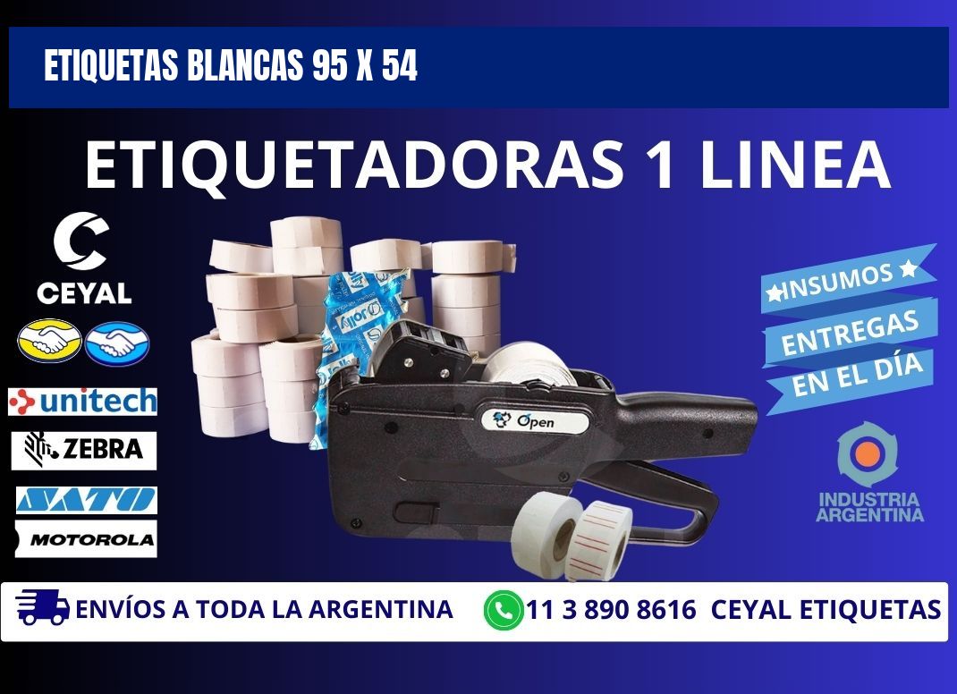 ETIQUETAS BLANCAS 95 x 54