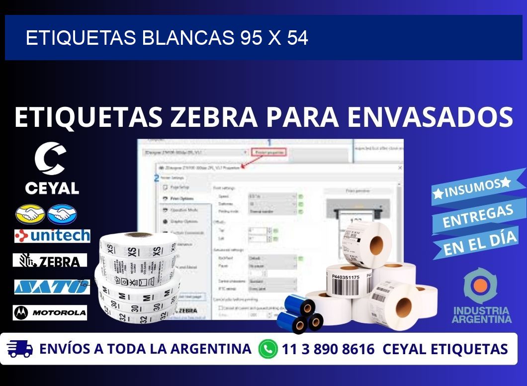 ETIQUETAS BLANCAS 95 x 54