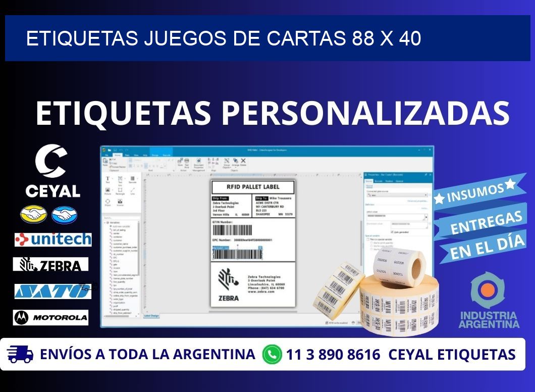 ETIQUETAS JUEGOS DE CARTAS 88 x 40