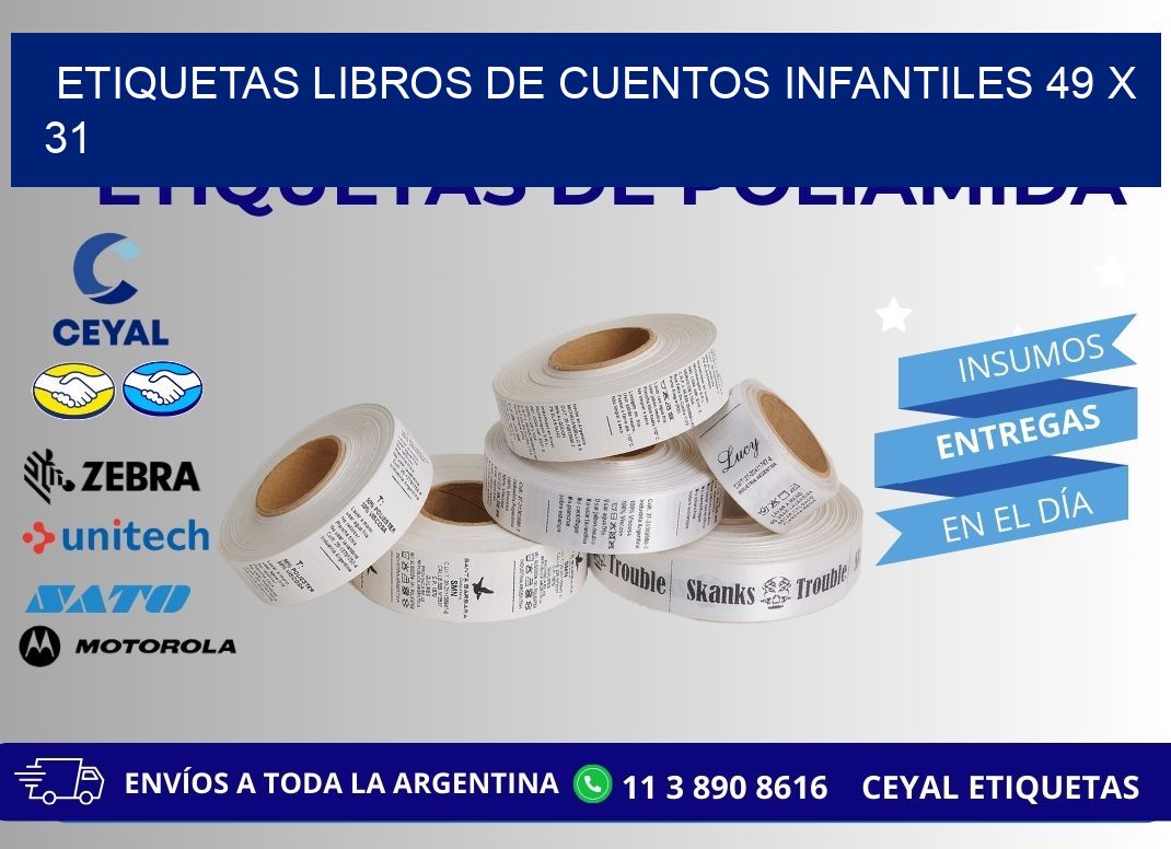 ETIQUETAS LIBROS DE CUENTOS INFANTILES 49 x 31