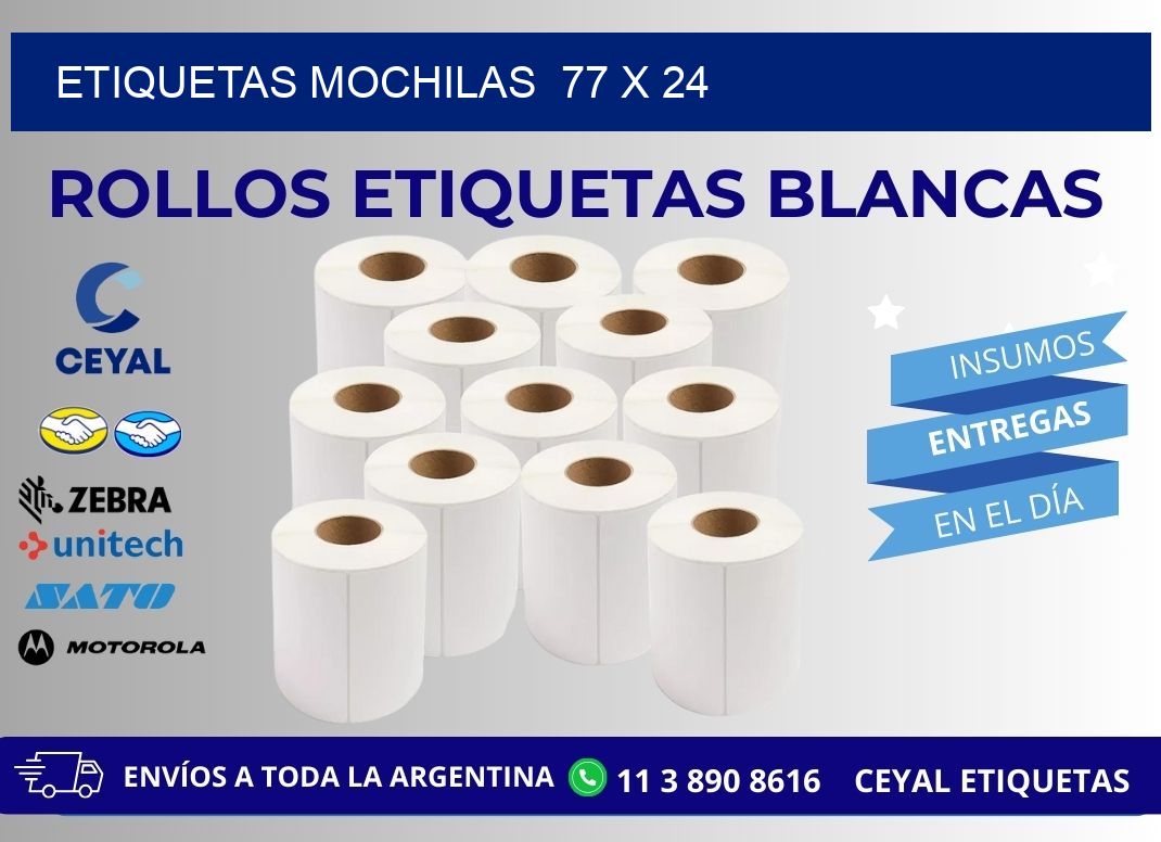 ETIQUETAS MOCHILAS 77 x 24