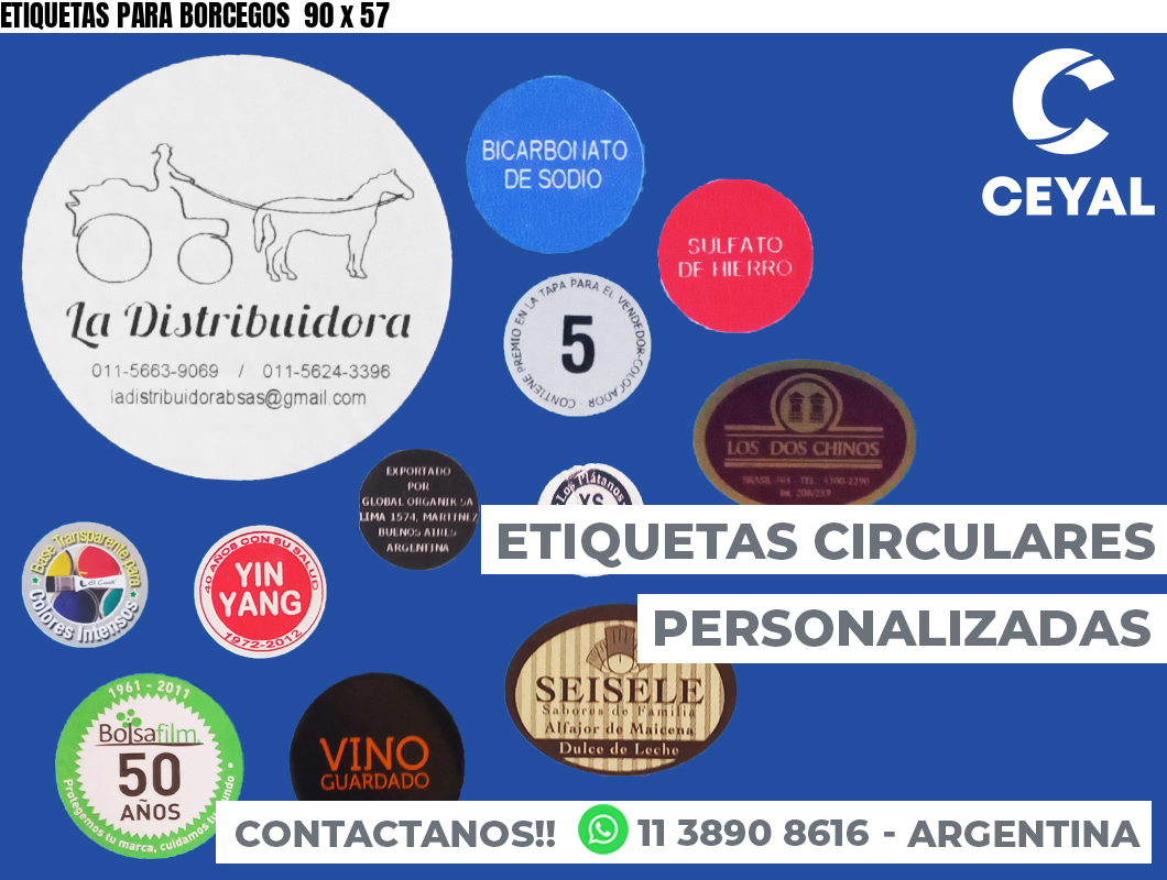 ETIQUETAS PARA BORCEGOS 90 x 57