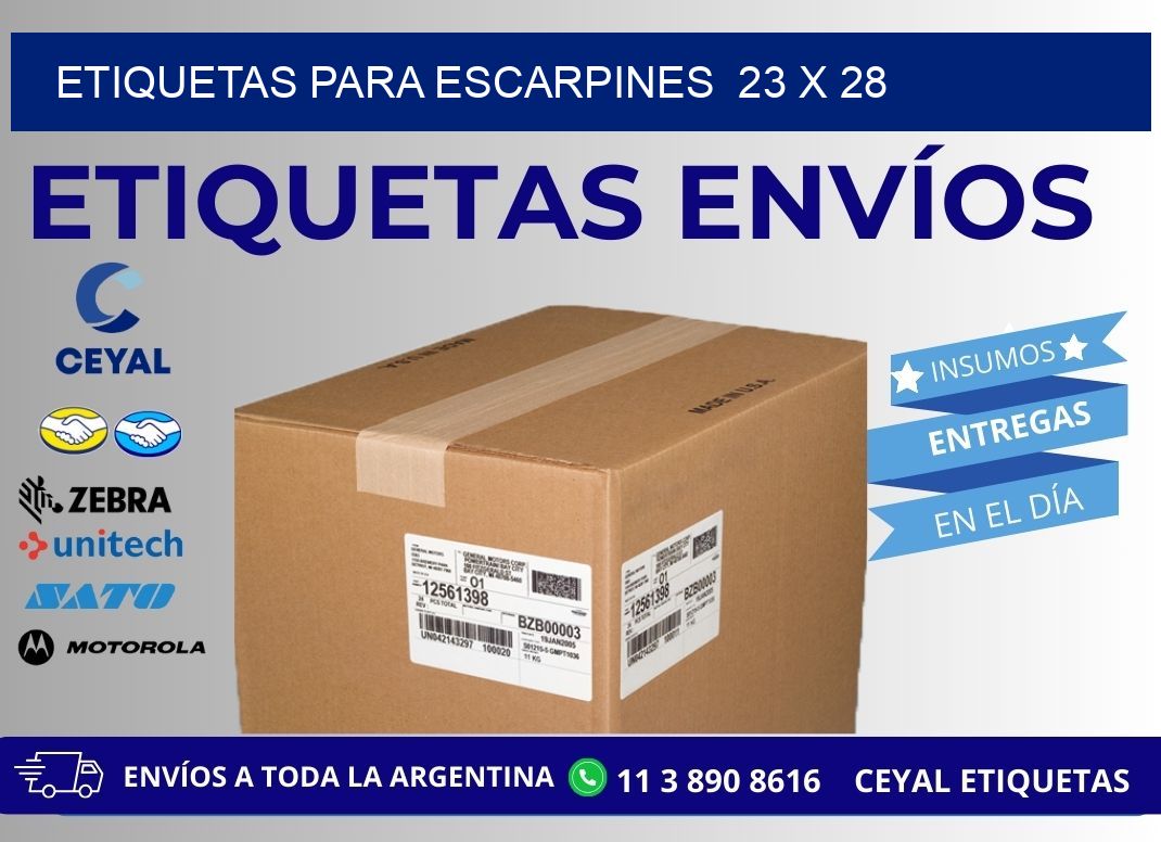 ETIQUETAS PARA ESCARPINES 23 x 28