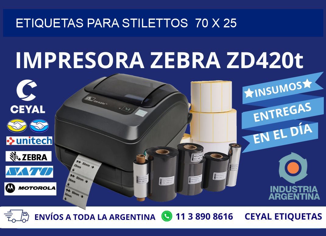 ETIQUETAS PARA STILETTOS  70 x 25