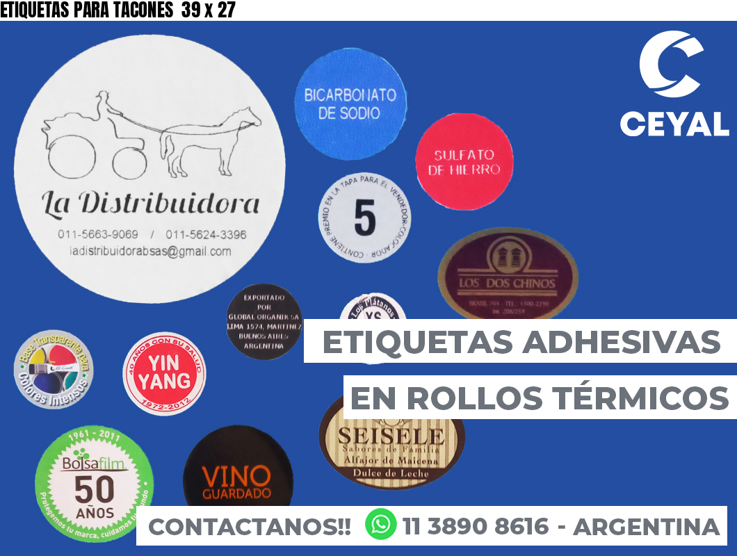 ETIQUETAS PARA TACONES  39 x 27