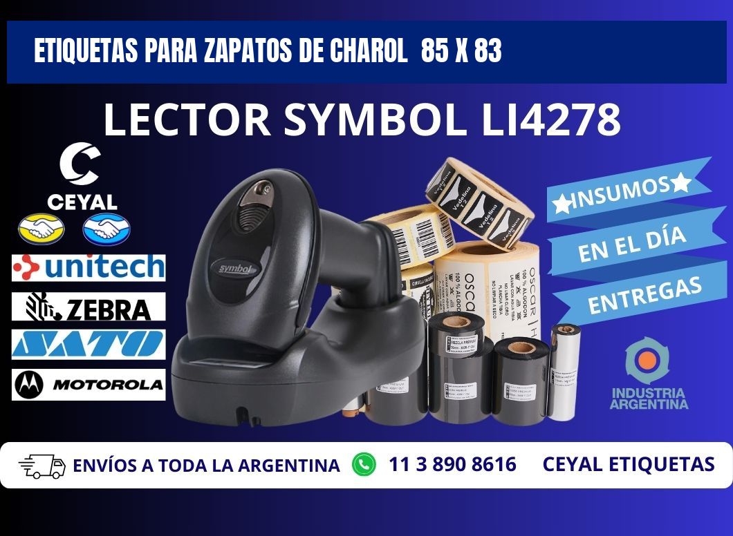 ETIQUETAS PARA ZAPATOS DE CHAROL 85 x 83