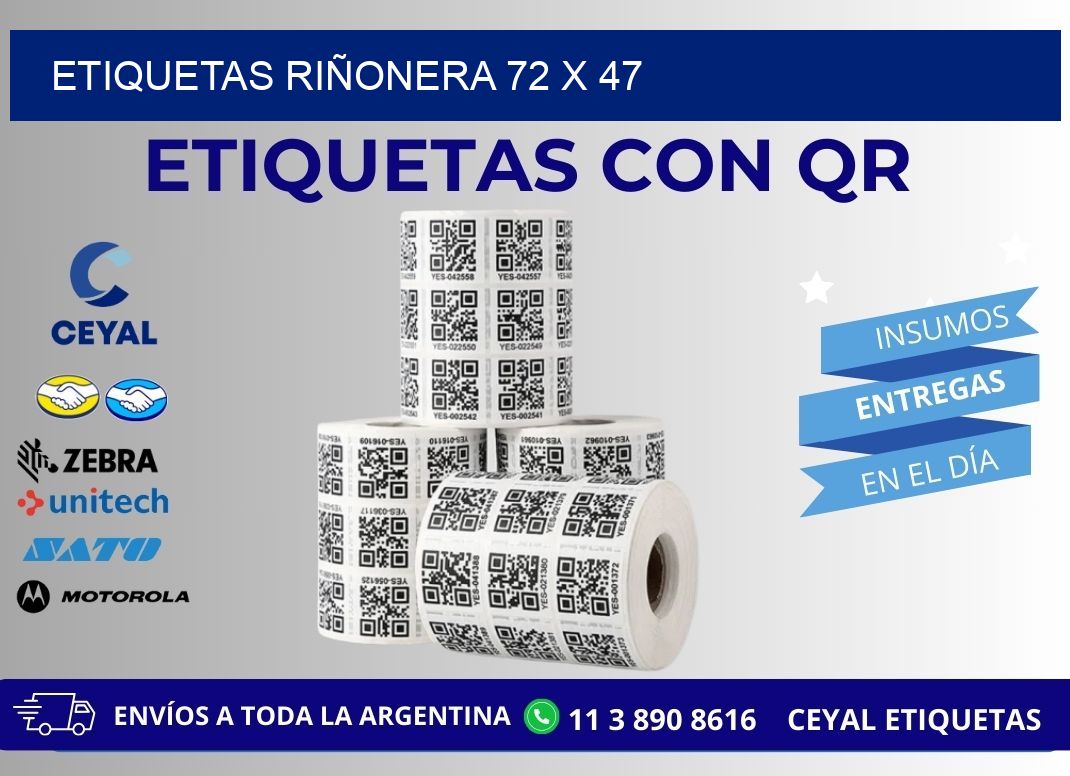 ETIQUETAS RIÑONERA 72 x 47