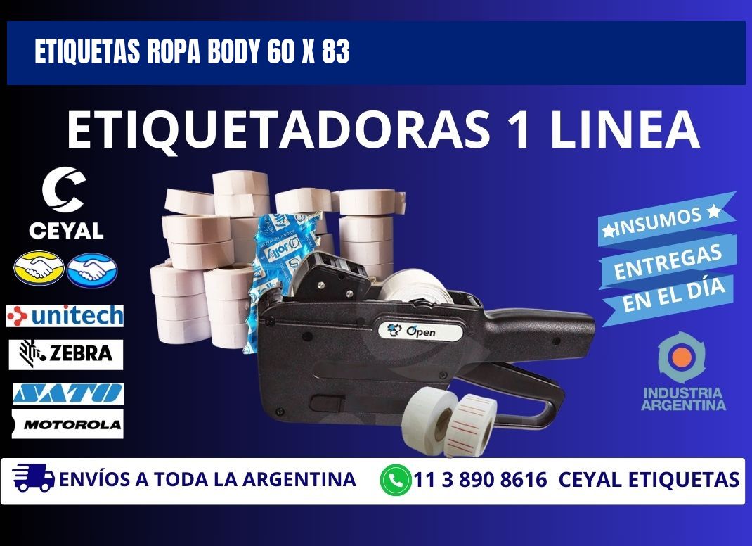 ETIQUETAS ROPA BODY 60 x 83
